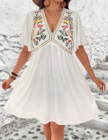 
						Rochie scurta SHEIN CURVE, alb