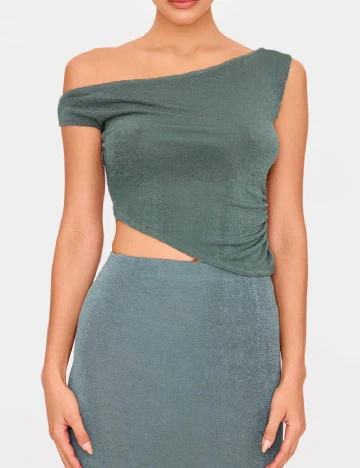 Top PRETTYLITTLETHING, turcoaz Verde