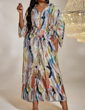 Rochie lunga Toleen, mix culori