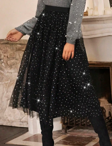 Fusta SHEIN, negru Negru