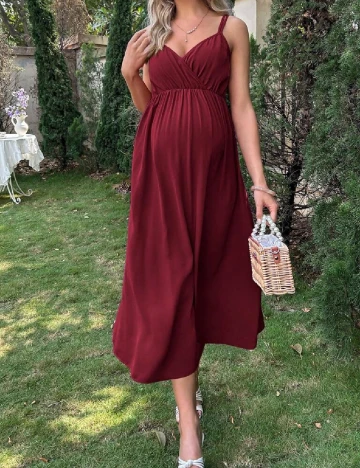 Rochie medie SHEIN Maternity, visiniu