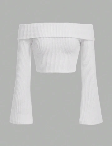 Top SHEIN CURVE, alb Alb