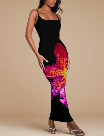 Rochie lunga Emery Rose, negru Negru