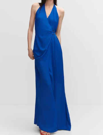 Rochie lunga Mango, albastru Albastru