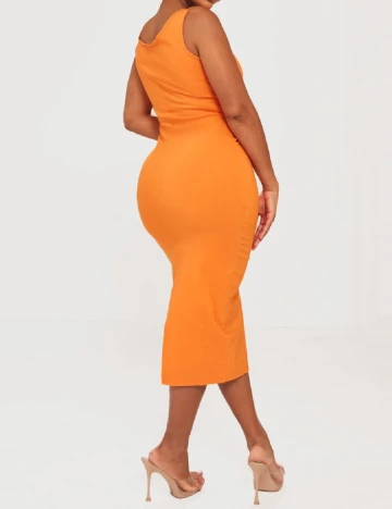 Rochie medie PrettyLittleThing, portocaliu