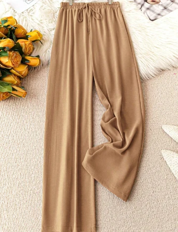 Pantaloni SHEIN CURVE, bej Crem