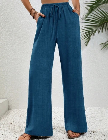 Pantaloni SHEIN, albastru Albastru