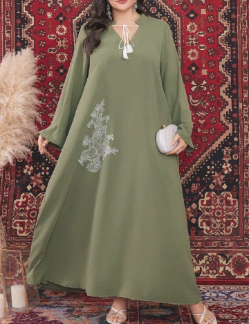 Rochie lunga SHEIN CURVE, verde Verde