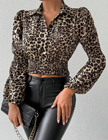 Top SHEIN, animal print Animal print