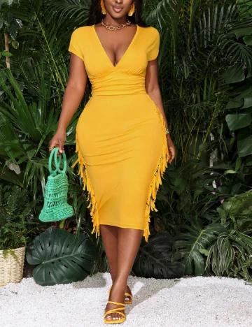 Rochie medie SHEIN, galben Galben