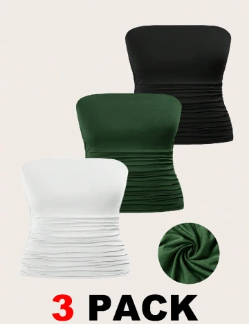 Set topuri 3 bucati SHEIN CURVE, mix culori Mix culori