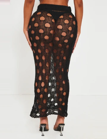 Fusta de plaja PRETTYLITTLETHING, negru Negru