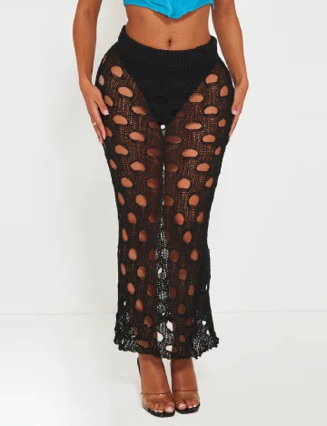 Fusta de plaja PRETTYLITTLETHING, negru Negru