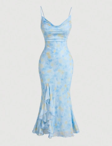 Rochie medie SHEIN, albastru Albastru