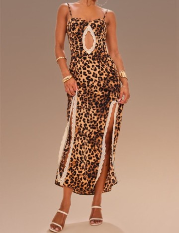 Rochie medie PrettyLittleThing, animal print