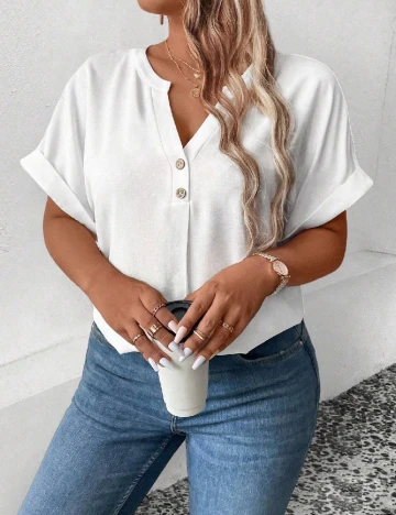Tricou SHEIN CURVE, alb Alb