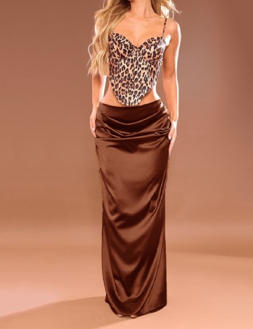 
						Fusta PrettyLittleThing, maro