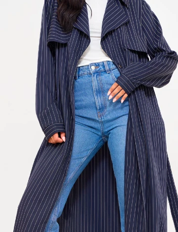 Trench PrettyLittleThing, bleumarin