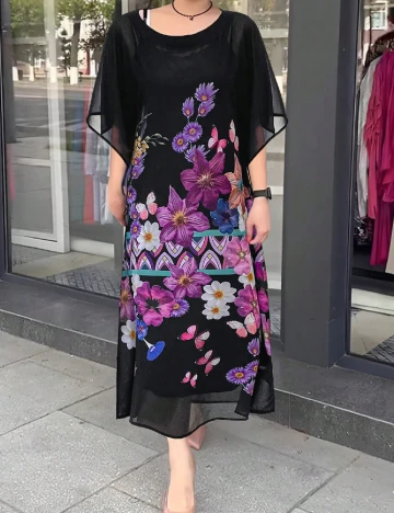 Rochie lunga SHEIN, negru Negru