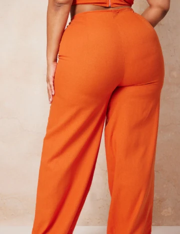 Pantaloni PRETTYLITTLETHING Plus Size, portocaliu Portocaliu
