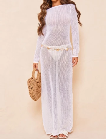 Rochie de plaja PRETTYLITTLETHING, alb Alb