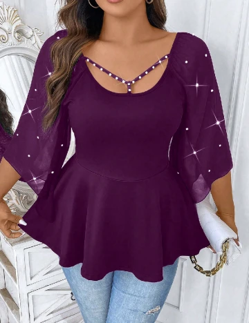 Bluza SHEIN CURVE, mov Mov