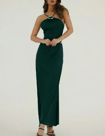 Rochie lunga SHEIN, verde inchis Verde