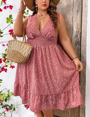 Rochie medie SHEIN CURVE, roz Roz