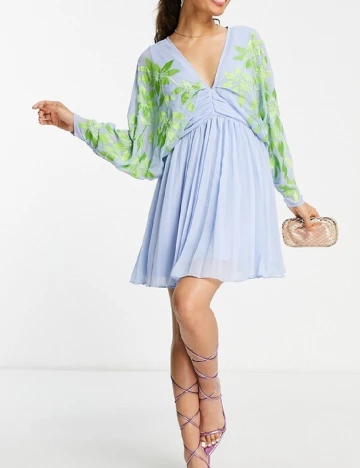 Rochie scurta ASOS, albastru Albastru