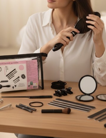 
						Geanta cosmetice cu accesorii Zd Trading, negru