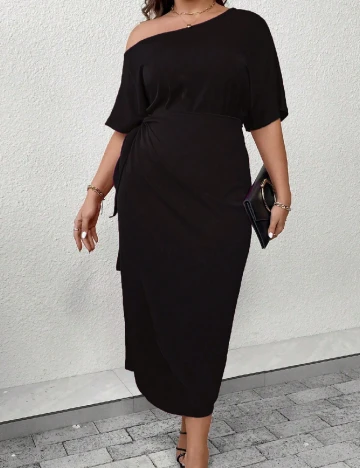 Rochie lunga SHEIN CURVE, negru Negru