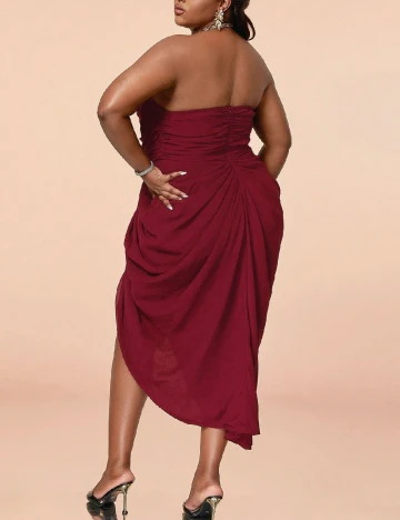 Rochie medie SHEIN CURVE, rosu Rosu