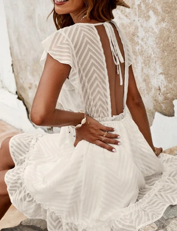 Rochie scurta SHEIN, crem Crem