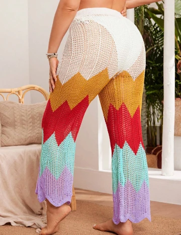 Pantaloni de plaja SHEIN CURVE, mix culori Mix culori