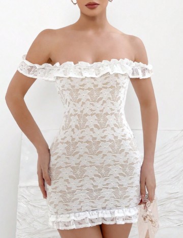 
						Rochie scurta SHEIN, alb