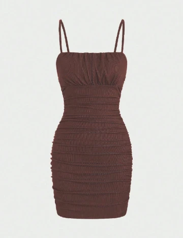 Rochie scurta SHEIN, maro
