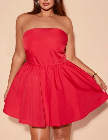 Rochie scurta SHEIN CURVE, rosu Rosu