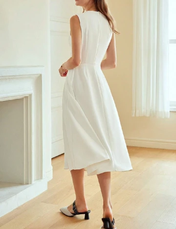 Rochie medie MOTF, alb