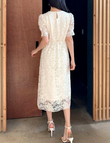 Rochie medie Dazy, crem Crem