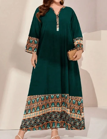 Rochie lunga SHEIN CURVE, verde Verde