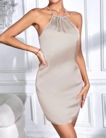 Rochie scurta SHEIN, bej Crem