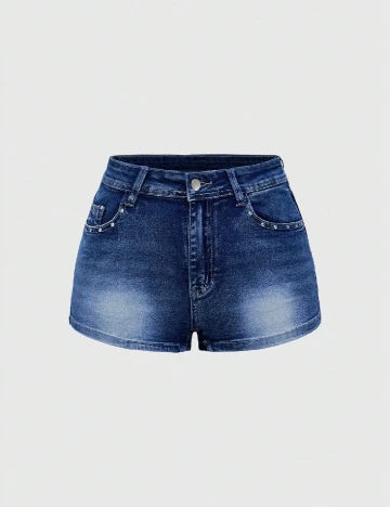 Pantaloni scurti Romwe, albastru Albastru