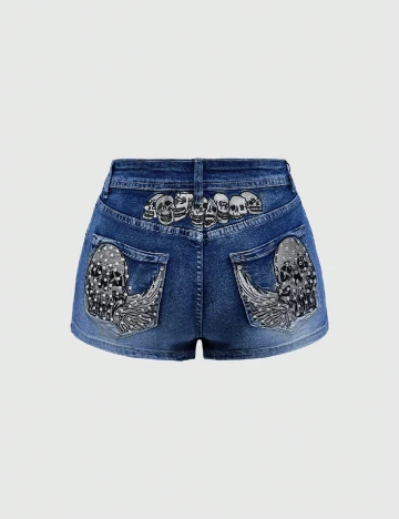 Pantaloni scurti Romwe, albastru Albastru