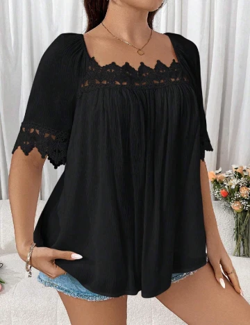 Bluza SHEIN CURVE, negru Negru