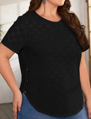 Tricou SHEIN CURVE, negru Negru