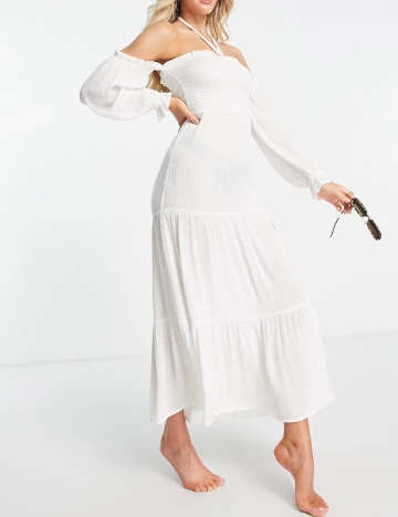 Rochie lunga ASOS, alb Alb