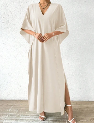Rochie lunga SHEIN, crem