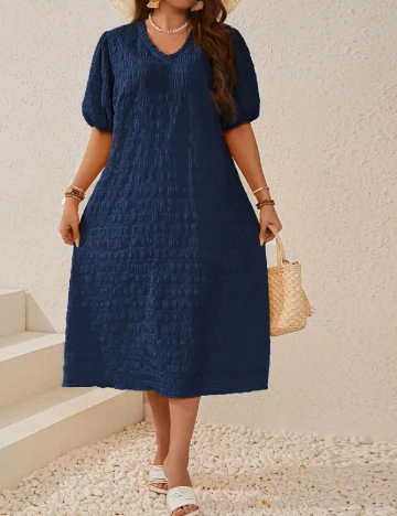 Rochie medie Emery Rose Curve, bleumarin