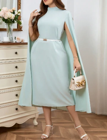 Rochie medie SHEIN CURVE, verde Verde