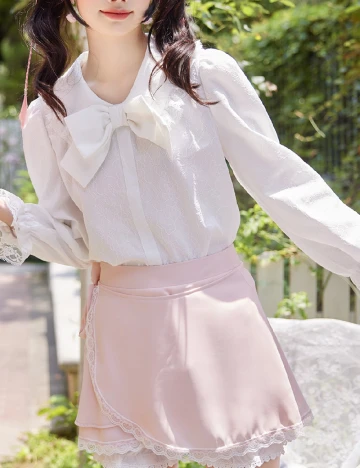 Bluza Romwe, alb Alb